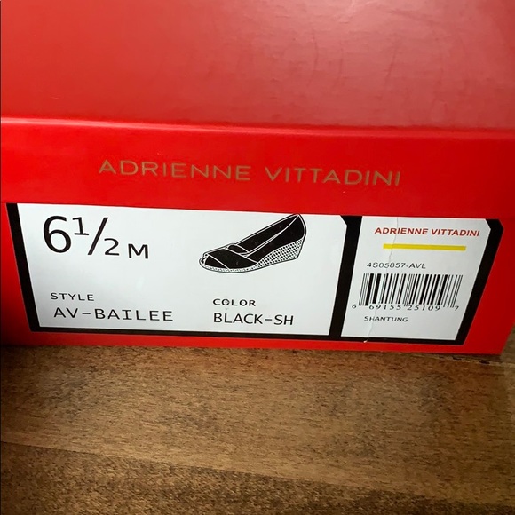 Adrienne Vittadini black wedge espadrille shoe - Picture 6 of 7